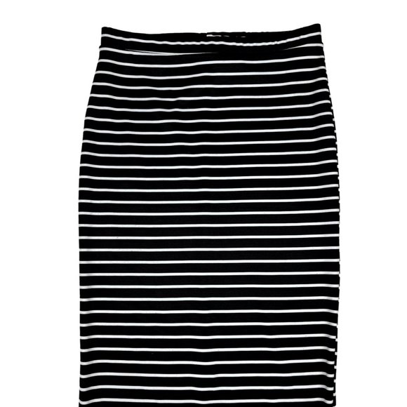 (Up To 50% Off SALE)  Costa Blanca Striped Stretchy Midi Skirt - Picture 2 of 3